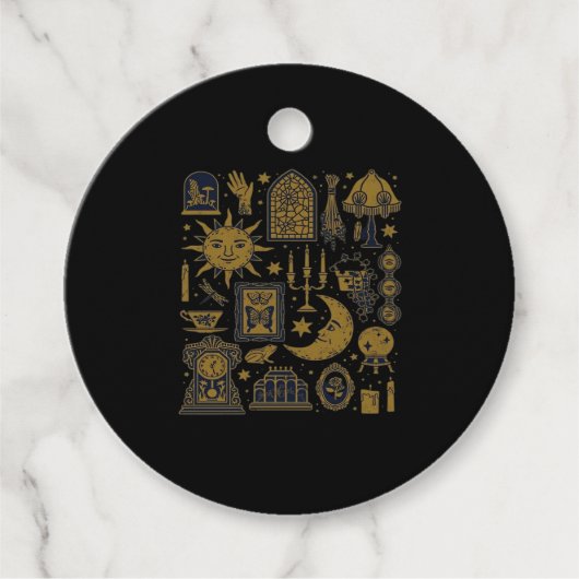 ウィムシゴクラシックートの森 – 神秘的な月と森 フェイバータグ (正面)