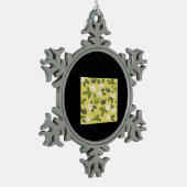 ウィムシゴスカタツムリクラシック スノーフレークピューターオーナメント (左)