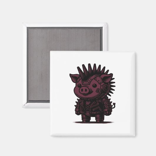 ウィムシゴスサイボーグスロースヴィンテージアートデザインクラシック マグネット (正面/裏面)