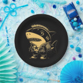 ウィムシゴスシボルシャークヴィンテージアートデザイン ペーパープレート (パーティー)