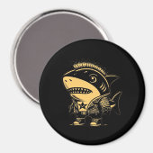 ウィムシゴスシボルシャークヴィンテージアートデザイン マグネット (正面/裏面)