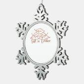 ウィムシゴスリーダーモスデザインクラシック スノーフレークピューターオーナメント (右)