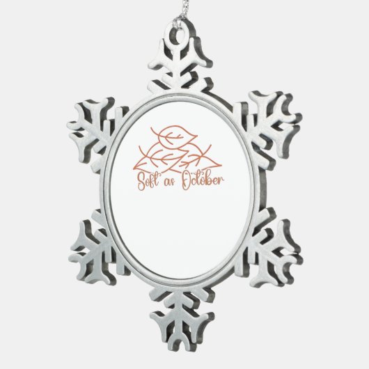 ウィムシゴスリーダーモスデザインクラシック スノーフレークピューターオーナメント (右)