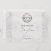 ウィムシモダンー・ドルフィンの結婚式は日付カードを保存 セーブザデート (正面/裏面)