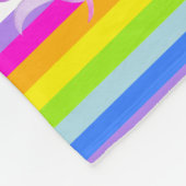 ウィムシーなユニコーンのギャロップ虹の名前毛布 フリースブランケット (角)