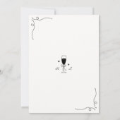 ウィムシーな手描き愛とピザ婚約パーティ 招待状 (裏面)