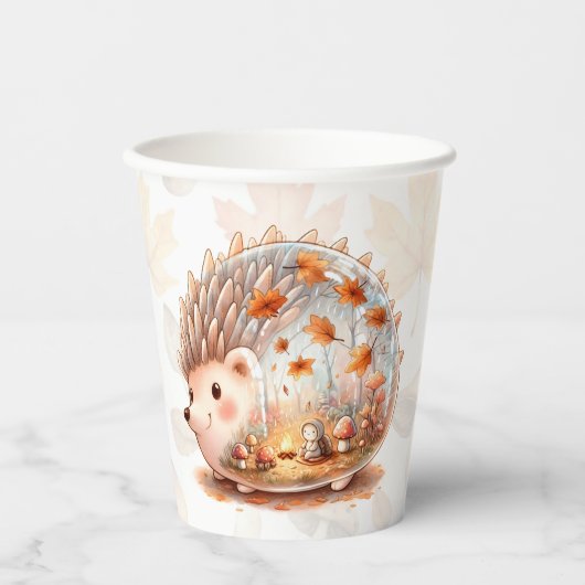 ウィムシーな荒野クリッター – ハリネズミ –  紙コップ (正面)