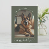 ウィムシーのスクリプトGerman Shepherd Happy Holidays シーズンカード (スタンド正面)