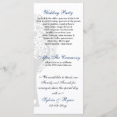 ウィムシーの木ネイビーブルーロブバード結婚式 プログラム (裏面)