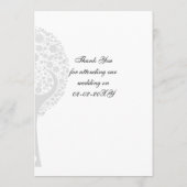 ウィムシーの木ネイビー青いロブバード結婚の感謝を感謝 サンキューカード (裏面)