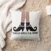 ウィムシーウィッチシューズパーソナライズされたハロウィーン クッション (ブランケット)