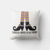 ウィムシーウィッチシューズパーソナライズされたハロウィーン クッション (正面)