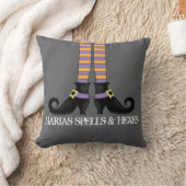 ウィムシーウィッチシューズパーソナライズされたハロウィーン クッション (ブランケット)