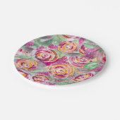 ウィムシーウォーターカラーフローラ紙プレート ペーパープレート (アングル)