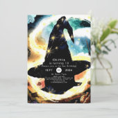 ウィムシーウォーター色おもしろいウィザード誕生日 招待状 (スタンド正面)