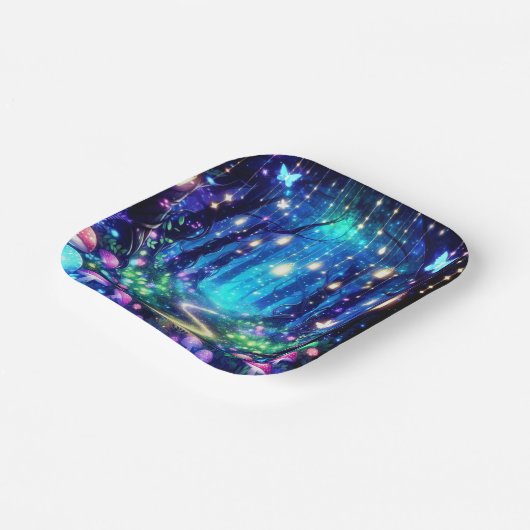 ウィムシーエレガントエンチャント森の赤ちゃんシャワー ペーパープレート (傾斜あり)