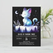 ウィムシーエンチャントキャット誕生日 招待状 (スタンド正面)