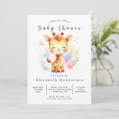 ウィムシーカスタムキリン赤ちゃんシャワー 招待状 (スタンド正面)
