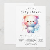 ウィムシーカスタムベアーベビーシャワー 招待状 (正面/裏面)