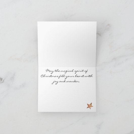 ウィムシーカスタムレトロ雪だるまメリークリスマス シーズンカード (内部)