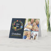 ウィムシーガーデンリース母の日のフォトカード カード (正面)