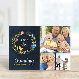 ウィムシーガーデンリース母の日のフォトカード カード