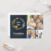 ウィムシーガーデンリース誕生日フォトカード カード (正面/裏面インサイチュ)