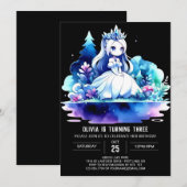 ウィムシーキッズプリンセス誕生日 招待状 (正面/裏面)