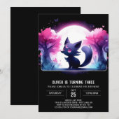 ウィムシースイートキャット誕生日 招待状 (正面/裏面)