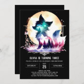 ウィムシーチルドルオオカミ誕生日 招待状 (正面/裏面)