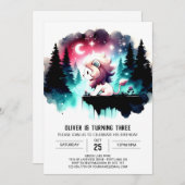 ウィムシーハッピーライオン誕生日 招待状 (正面/裏面)