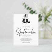 ウィムシーハローウィンパーティ白黒招待状 (スタンド正面)