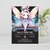 ウィムシーパステルフェアリー誕生日 招待状 (スタンド正面)