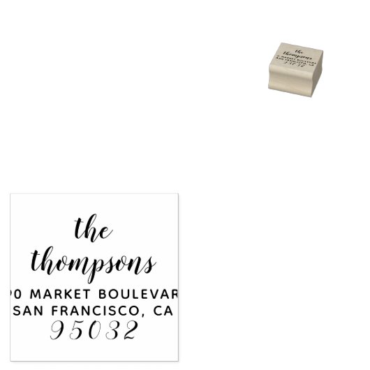 ウィムシーファミリーネームカスタム差出人住所 ラバースタンプ (押印)