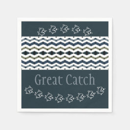 ウィムシーフィッシュデザイナー紙 スタンダードカクテルナプキン