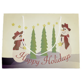 ウィムシーフェスティバル雪だるま ラージペーパーバッグ