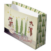 ウィムシーフェスティバル雪だるま ラージペーパーバッグ (正面アングル)