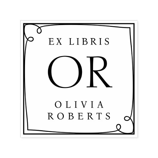 ウィムシーフレーム名前をカスタムするモノグラムエクスピリス セルフインキングスタンプ (デザイン)