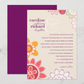 ウィムシーフローラ結婚式招待状 招待状 (正面/裏面)