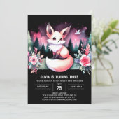 ウィムシーボホキツネ誕生日デジタル 招待状 (スタンド正面)