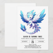 ウィムシーマジカルドラゴン誕生日 招待状 (正面/裏面)