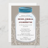 ウィムシーメイソンジャー婚約パーティ 招待状 (正面/裏面)