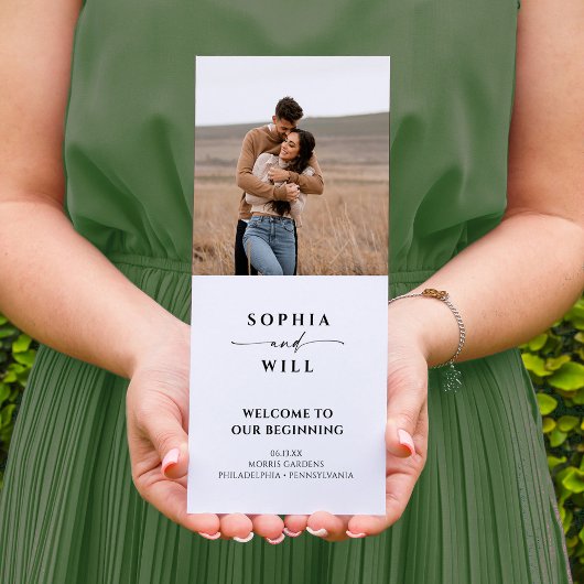 ウィムシーモダントリフォールド結婚式 プログラム チラシ