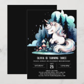 ウィムシーモダンホース誕生日 招待状 (正面/裏面)