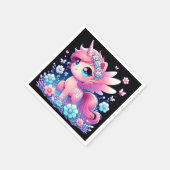 ウィムシーユニコーンベイビーシャワー スタンダードカクテルナプキン (角)