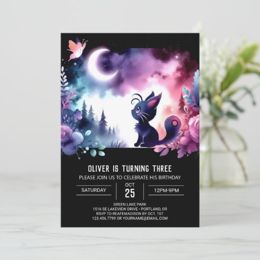 ウィムシーリトルキャット誕生日 招待状 (スタンド正面)