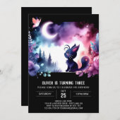 ウィムシーリトルキャット誕生日 招待状 (正面/裏面)