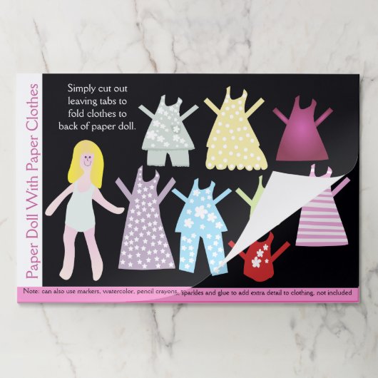 ウィムシーリトル紙ドールラージティアウェイ紙パッド ペーパーパッド (折り畳み)