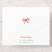 ウィムシーレッド彼女はトップさくらんぼのブライダルシャワー オールインワン招待状 (背面)