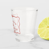 ウィムシーレッド彼女はトップさくらんぼのブライダルシャワー ショットグラス (右)